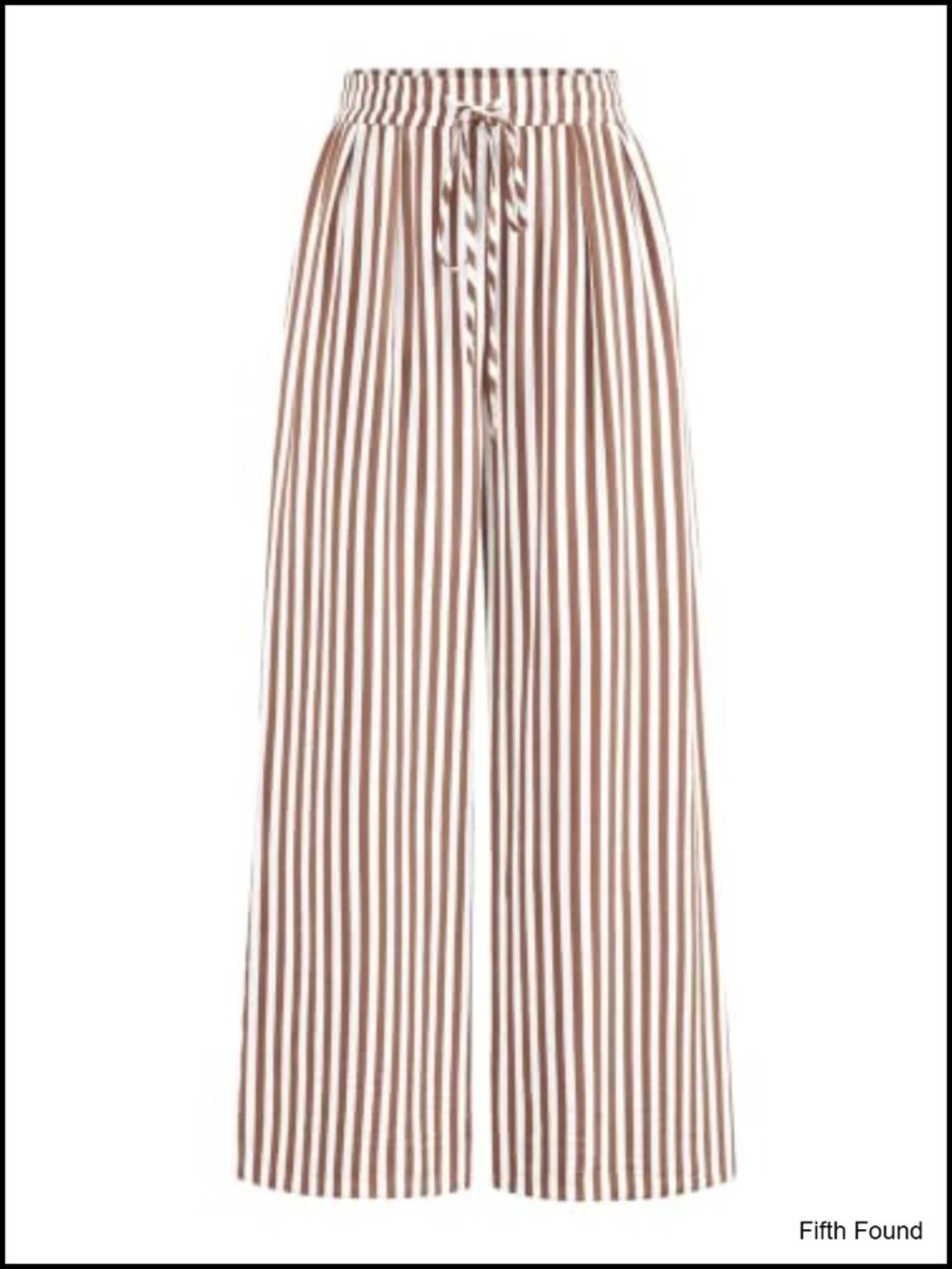Womens Elastic Waist Striped Wide Leg Palazzo Pants Lightweight Lounge Pajama